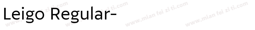 Leigo Regular字体转换